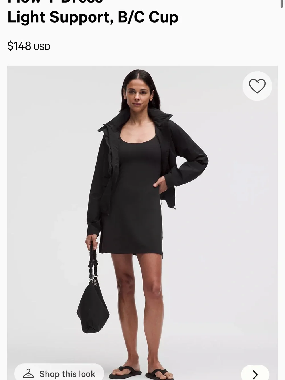 Lululemon flow Y dress black NWT